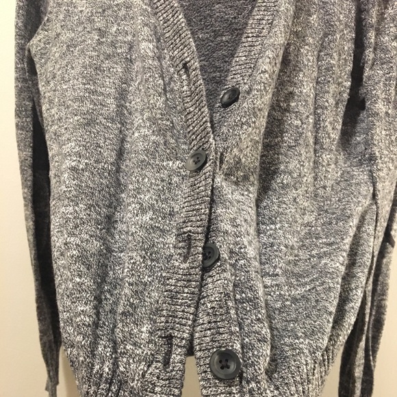 COZY Mixed Grey Cardigan w/ Adorable Elbow Detail - Picture 2 of 5